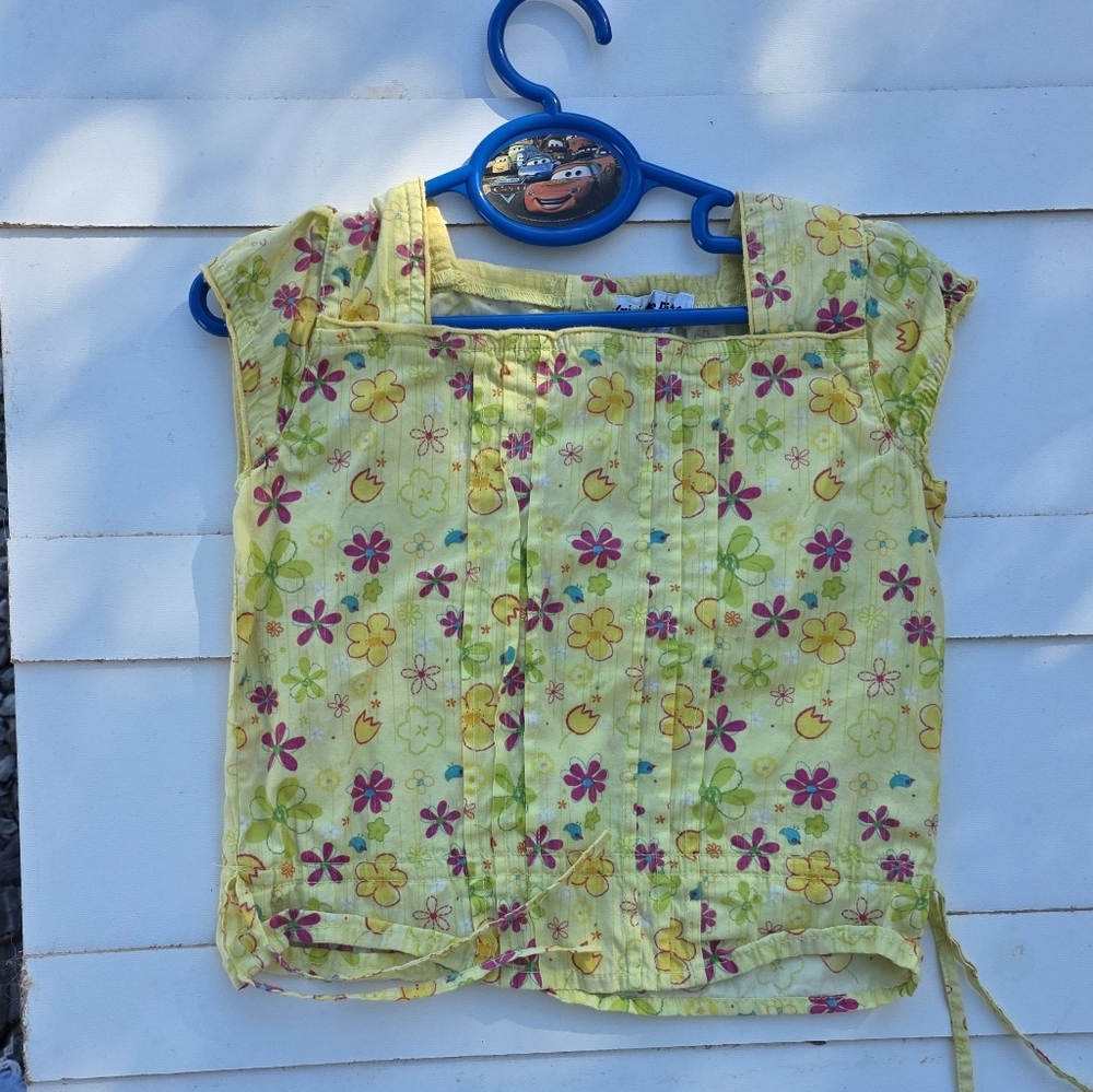 Y2k Yellow Floral Kids Tank Top